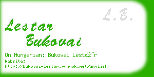 lestar bukovai business card